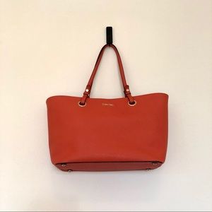 Calvin Klein orange tote